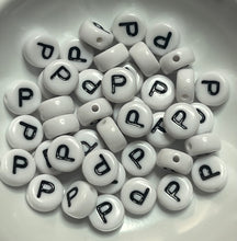 Acrylic Plastic Letter Beads 7mm