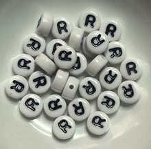 Acrylic Plastic Letter Beads 7mm