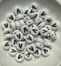 Acrylic Plastic Letter Beads 7mm