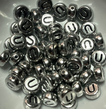 Acrylic Plastic Letter Beads 7mm